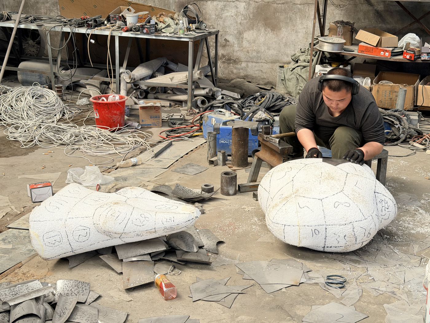 Craftsmen at work in our workshop