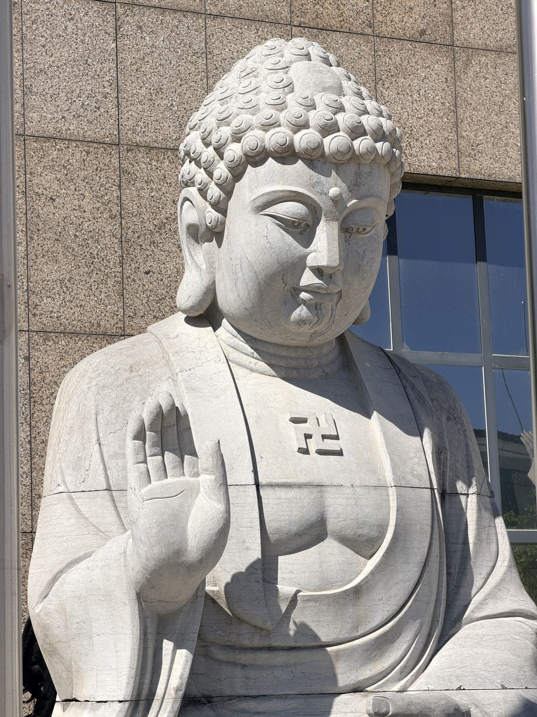 Religious stone Buddha carving